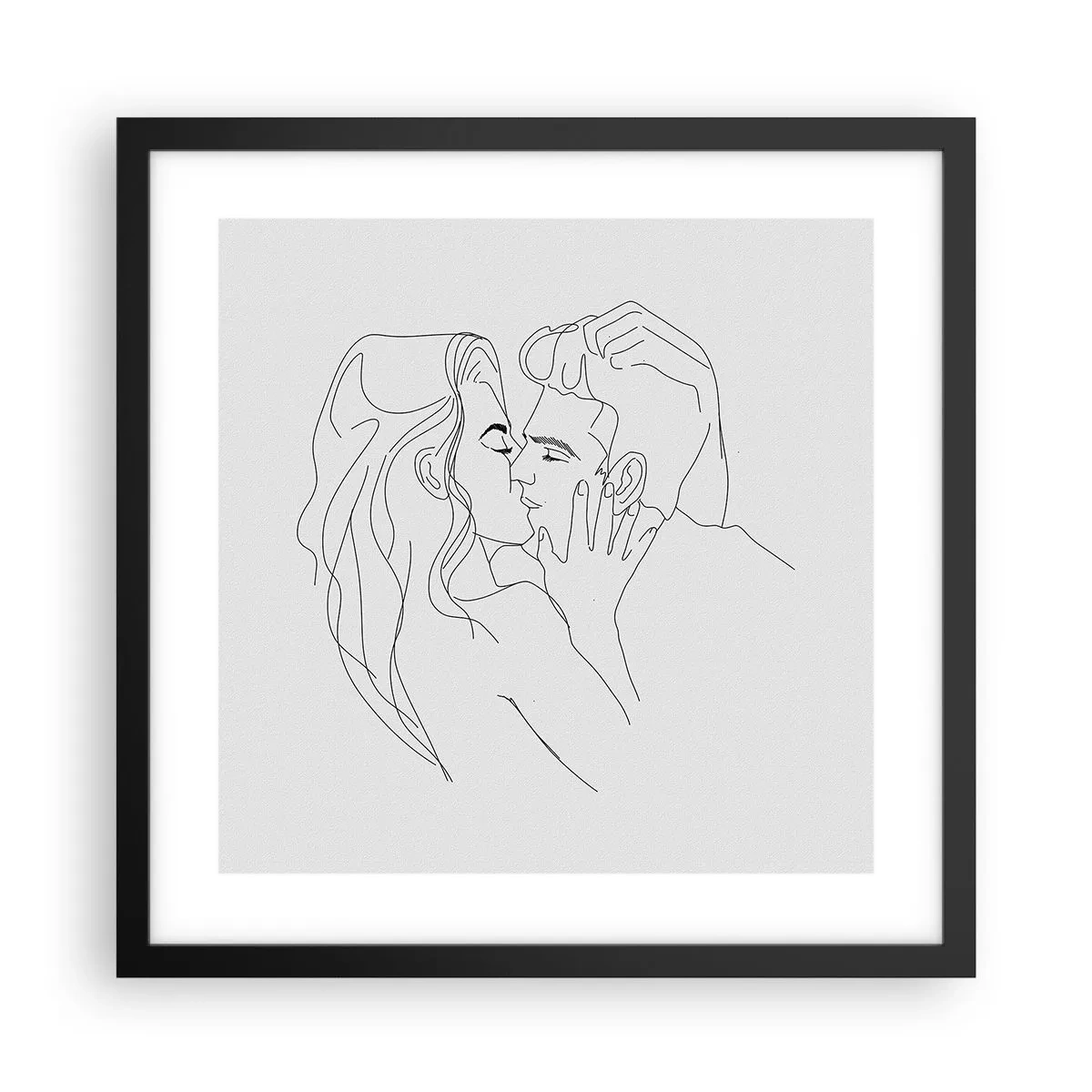 Póster en marco negro - Alineados - 40x40 cm