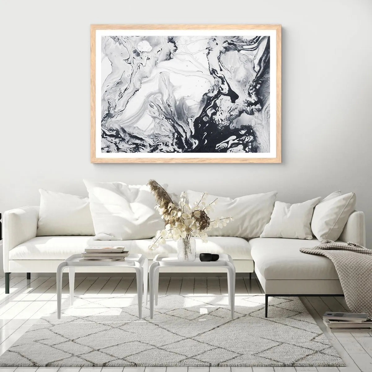 Póster en marco roble claro - Dentro de la Tierra - 91x61 cm