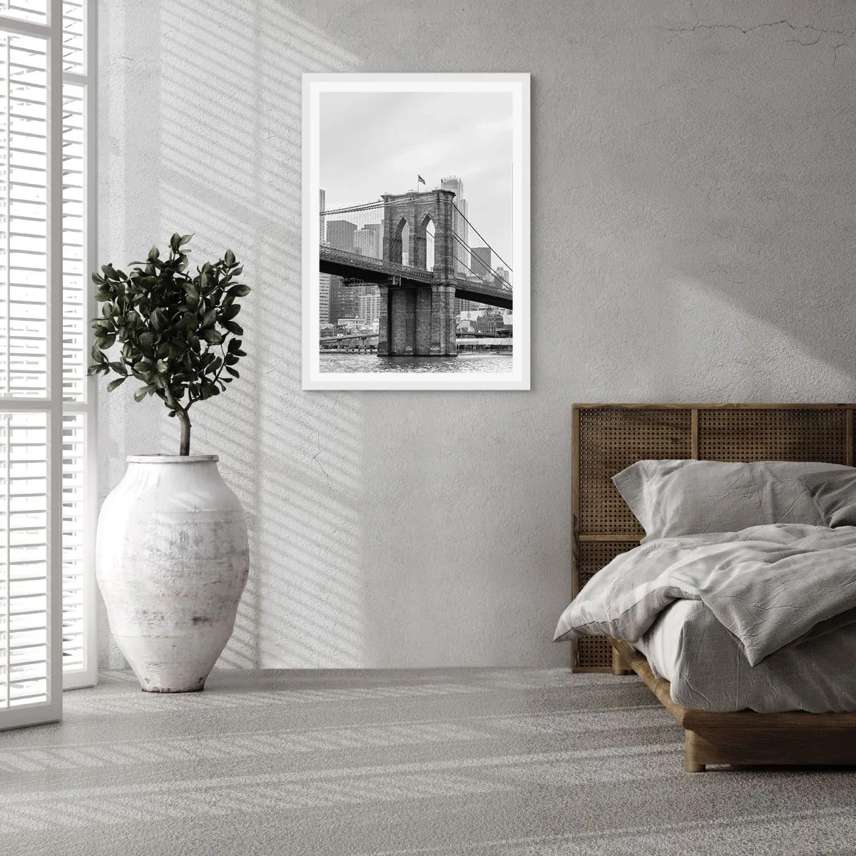 Póster en marco blanco - Vibraciones de Nueva York - 61x91 cm