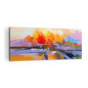 Cuadro sobre lienzo - Impresión de Imagen - Llegó el otoño - 100x40 cm