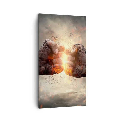 Cuadro sobre lienzo - Impresión de Imagen - La lucha comienza - 45x80 cm