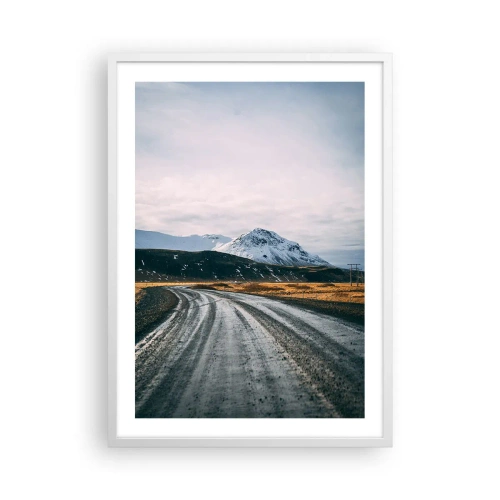 Póster en marco blanco - En el ambiente islandés - 50x70 cm