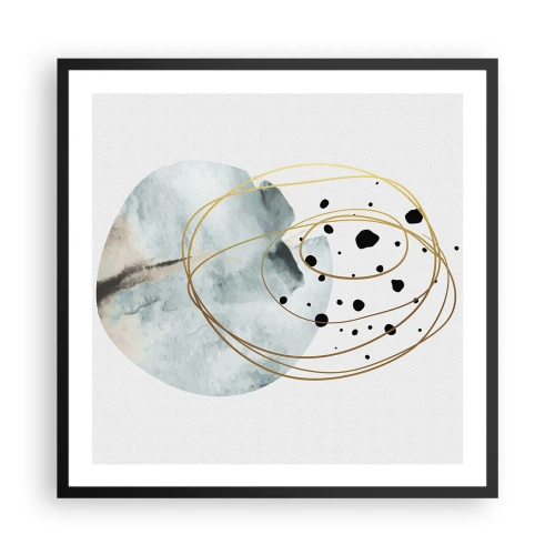 Póster en marco negro - El concepto del espacio - 60x60 cm