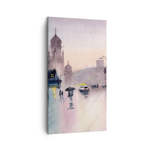 Cuadro sobre lienzo - Impresión de Imagen - En una niebla lluviosa - 45x80 cm
