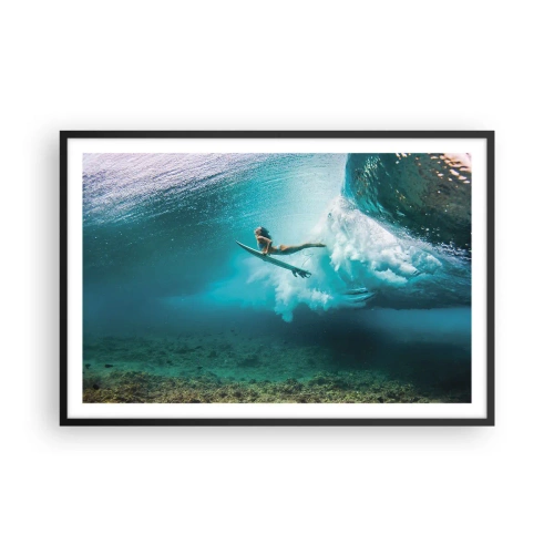 Póster en marco negro - Mundo submarino - 91x61 cm