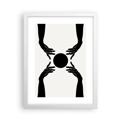 Póster en marco blanco - Una señal secreta - 30x40 cm