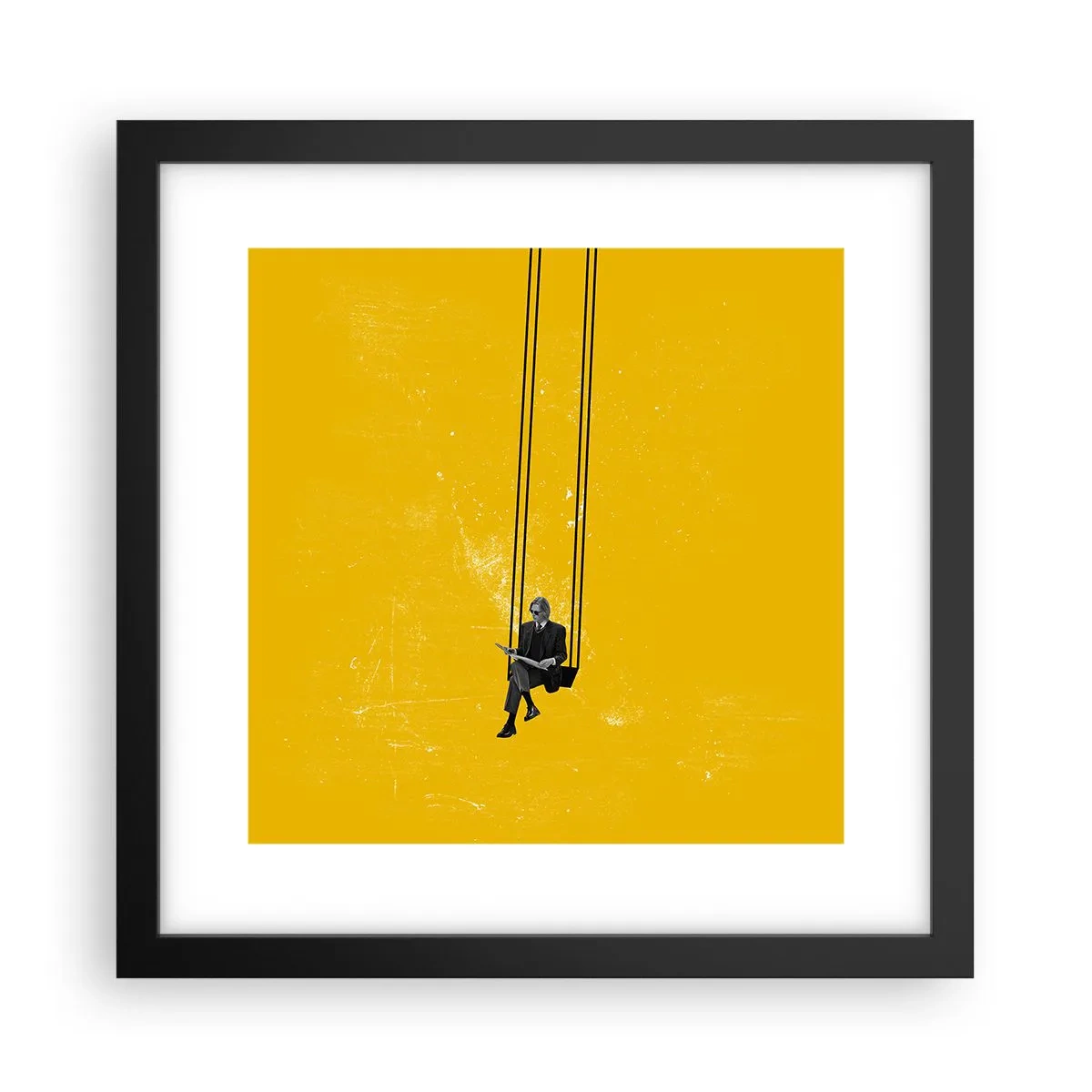 Póster en marco negro - Un día como cualquier otro - 30x30 cm
