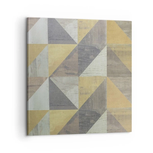 Cuadro sobre lienzo - Impresión de Imagen - El arte de los triángulos - 60x60 cm