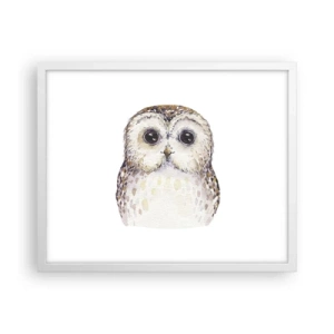 Póster en marco blanco - Mírame a los ojos - 50x40 cm