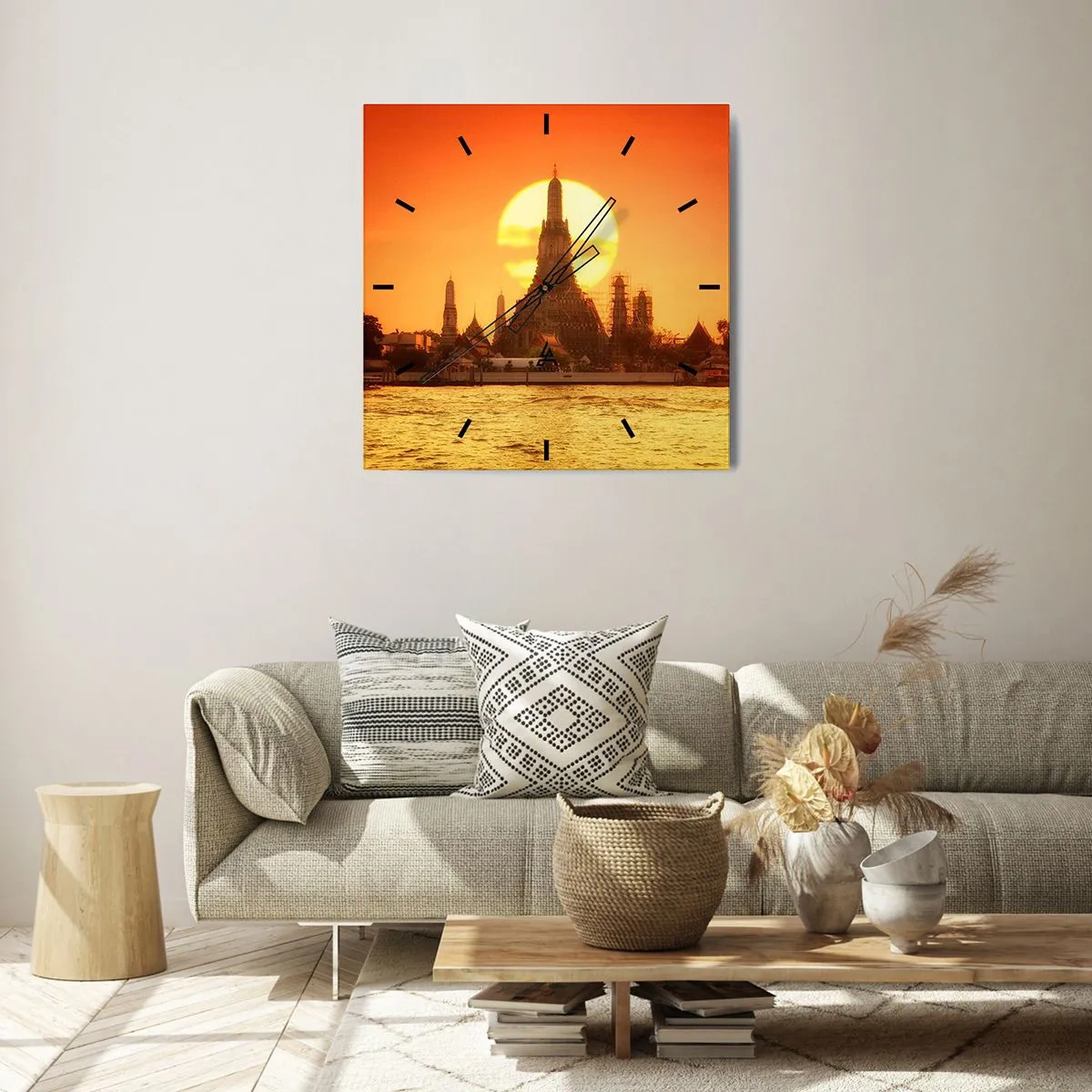 Reloj de pared - Reloj de vidrio - Hacia el sol, siempre hacia el sol - 40x40 cm