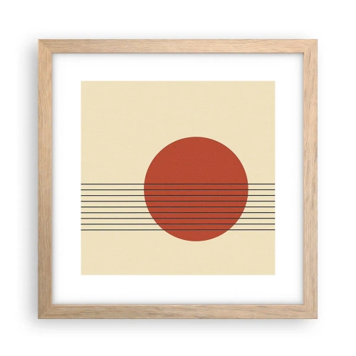 Póster en marco roble claro - Cruzando el círculo - 30x30 cm