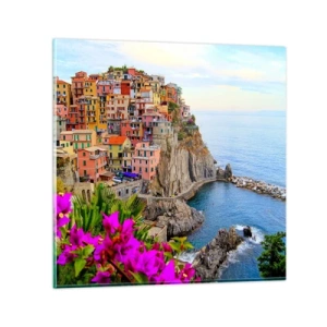 Cuadro sobre vidrio - Impresiones sobre Vidrio - La ciudad de la risa - 30x30 cm