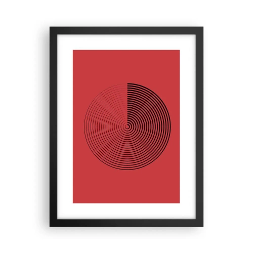 Póster en marco negro - Movimiento circular - 30x40 cm