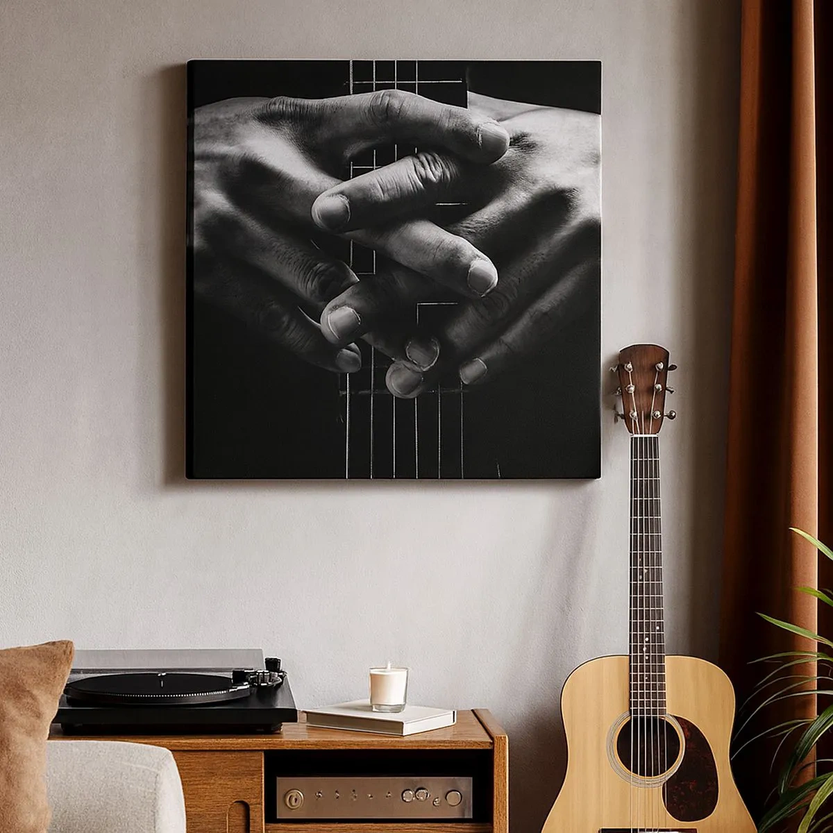 Cuadro sobre lienzo - Impresión de Imagen - La oración del artista - 30x30 cm