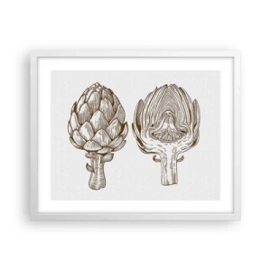 Póster en marco blanco - Lección de anatomía - 50x40 cm