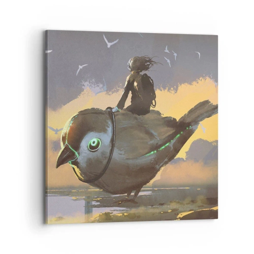Cuadro sobre lienzo - Impresión de Imagen - Una parada en un viaje fantástico - 70x70 cm