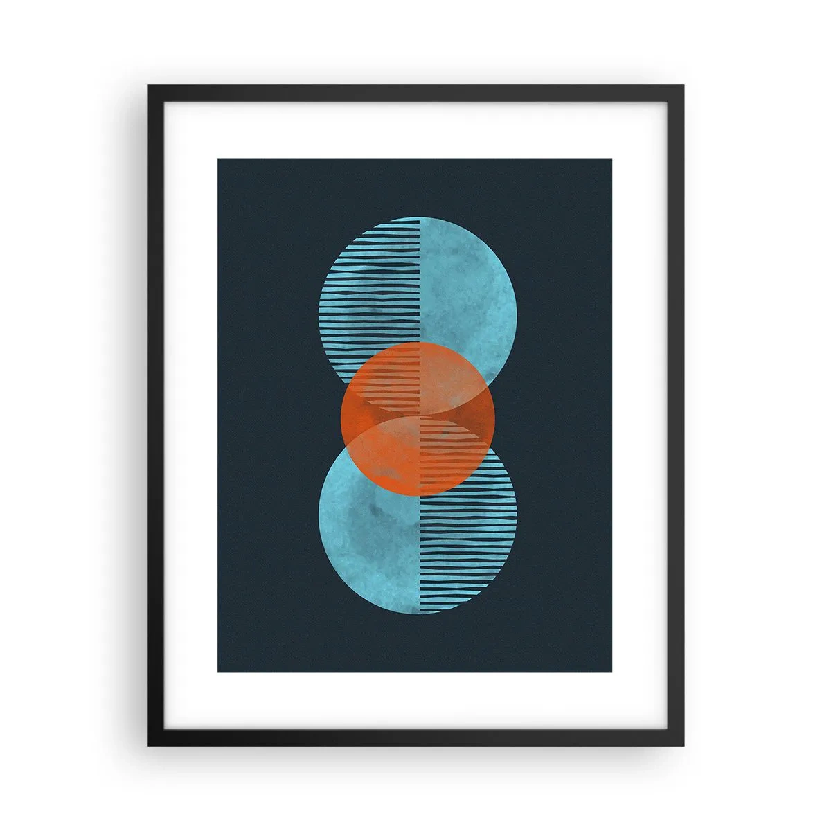 Póster en marco negro - Composición simétrica - 40x50 cm