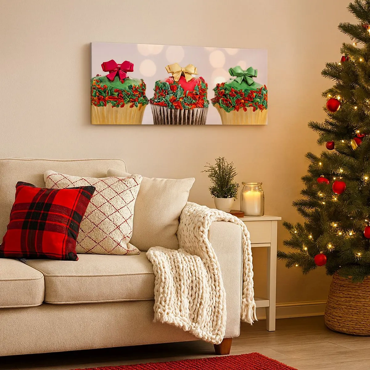 Cuadro sobre lienzo - Impresión de Imagen - Dulzura hasta el lazo - 100x40 cm