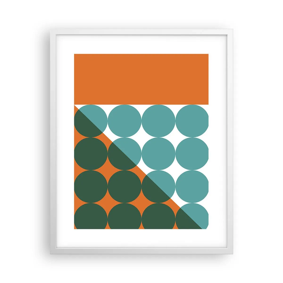 Póster en marco blanco - Hacia arriba y en diagonal - 40x50 cm