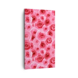Cuadro sobre lienzo - Impresión de Imagen - Rosas abajo y arriba - 45x80 cm