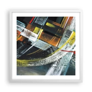 Póster en marco blanco - La energía del movimiento - 50x50 cm
