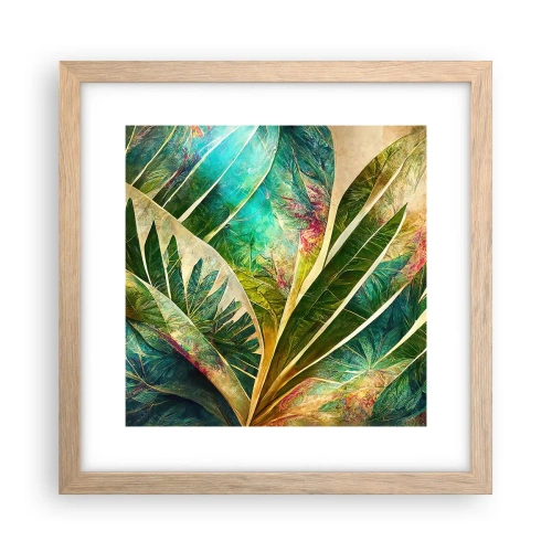 Póster en marco roble claro - Los colores del trópico - 30x30 cm