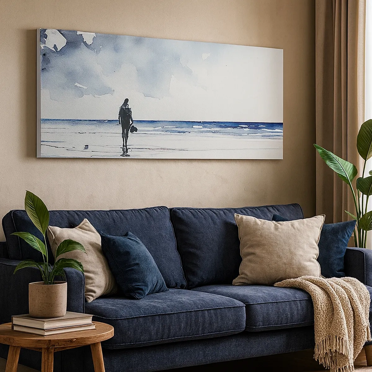 Cuadro sobre lienzo - Impresión de Imagen - Conversación con el mar - 30x30 cm