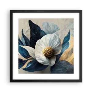 Póster en marco negro - Con un corazón de oro - 40x40 cm