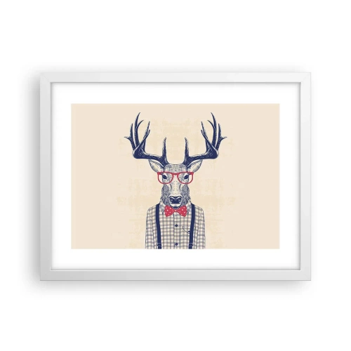 Póster en marco blanco - Una extravagancia lúdica - 40x30 cm