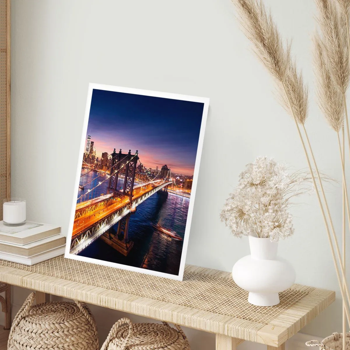 Póster - Un puente luminoso hacia el corazón de la ciudad - 61x91 cm