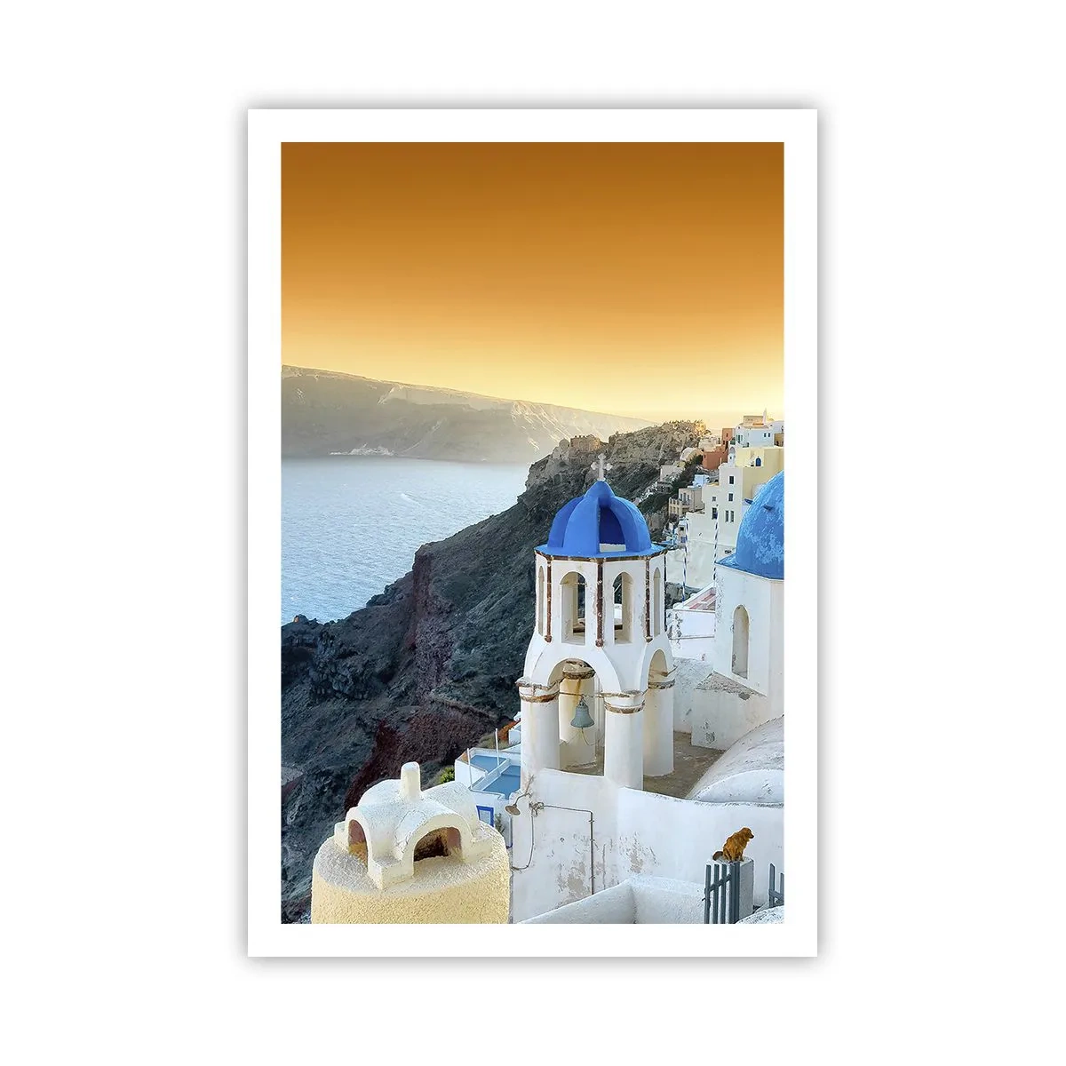 Póster - Santorini - el abrazo a las rocas - 61x91 cm