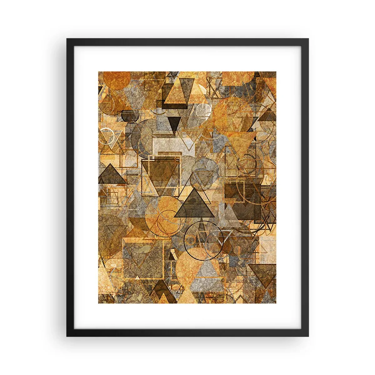 Póster en marco negro - El mundo en formas - 40x50 cm