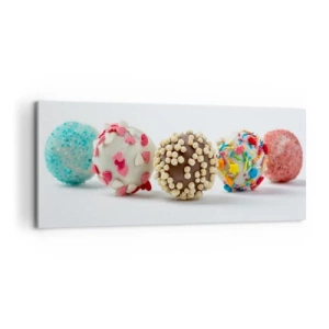 Cuadro sobre lienzo - Impresión de Imagen - La vida puede ser dulce - 100x40 cm