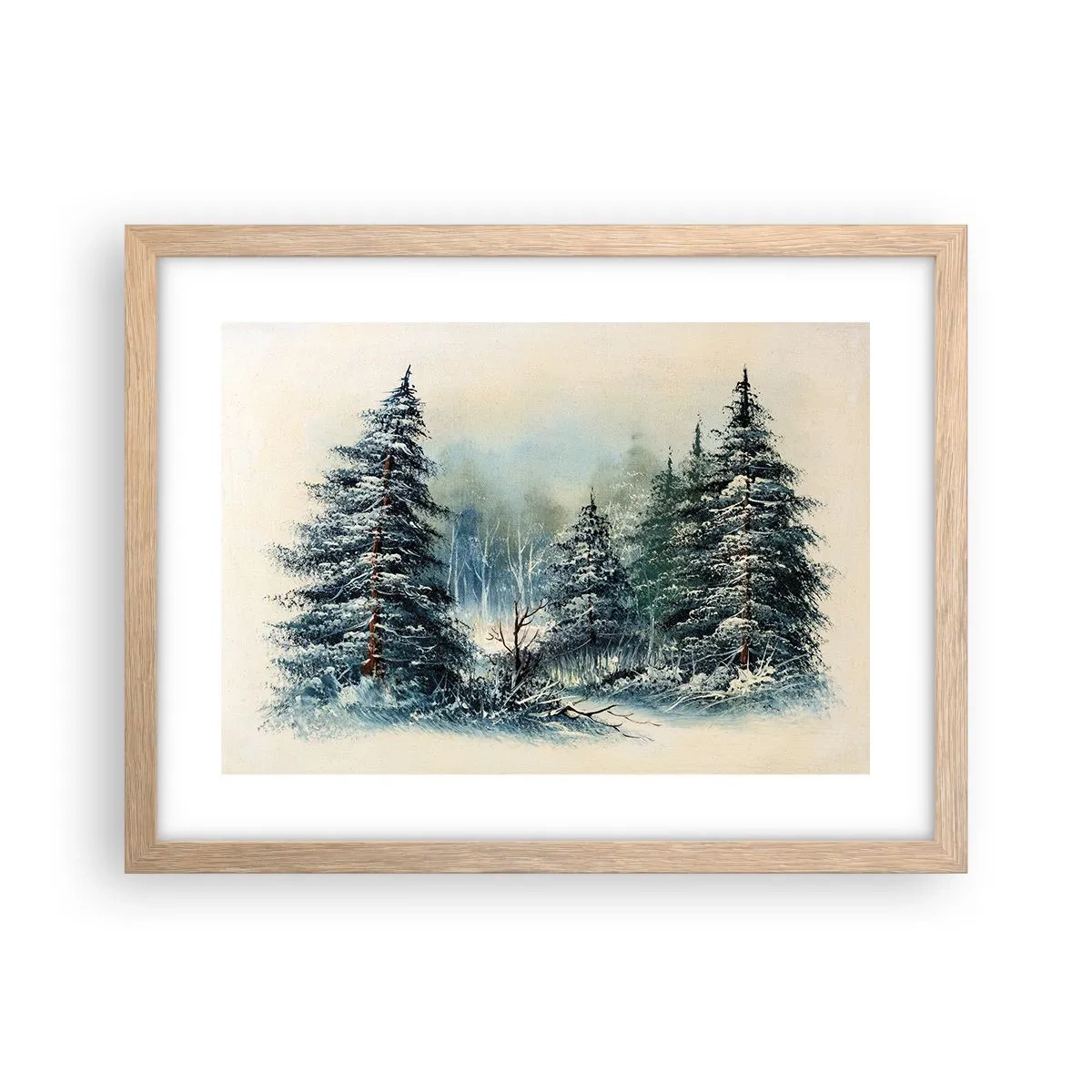 Póster en marco roble claro - Preparados para la Navidad - 40x30 cm