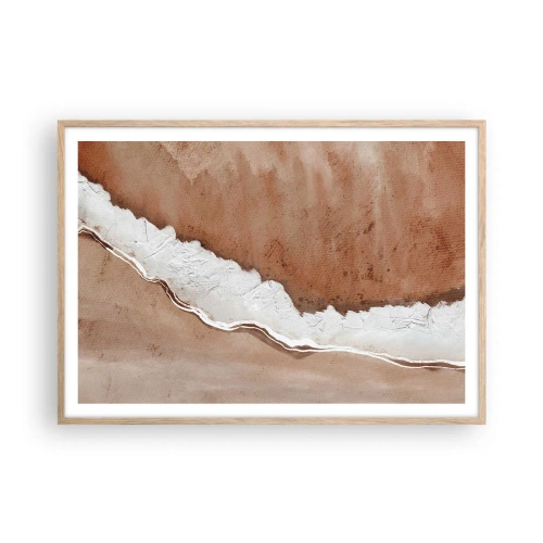 Póster en marco roble claro - En colores terrosos - 100x70 cm