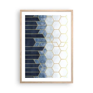 Póster en marco roble claro - Composición rítmica visual - 50x70 cm