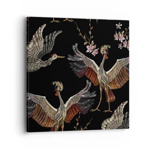 Cuadro sobre lienzo - Impresión de Imagen - Aves de cuento de hadas - 40x40 cm