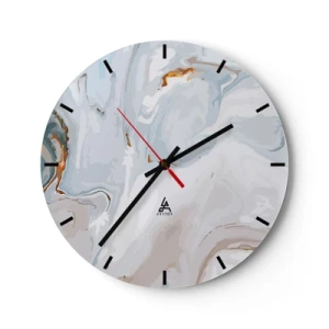 Reloj de pared - Reloj de vidrio - Blanco fusión - 40x40 cm