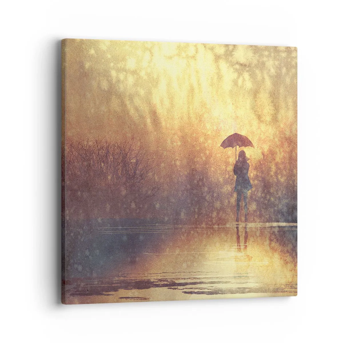 Cuadro sobre lienzo - Impresión de Imagen - Siento que alguien me mira - 40x40 cm