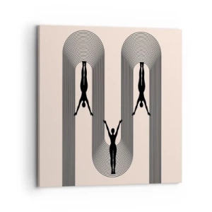 Cuadro sobre lienzo - Impresión de Imagen - Al revés, o no - 70x70 cm