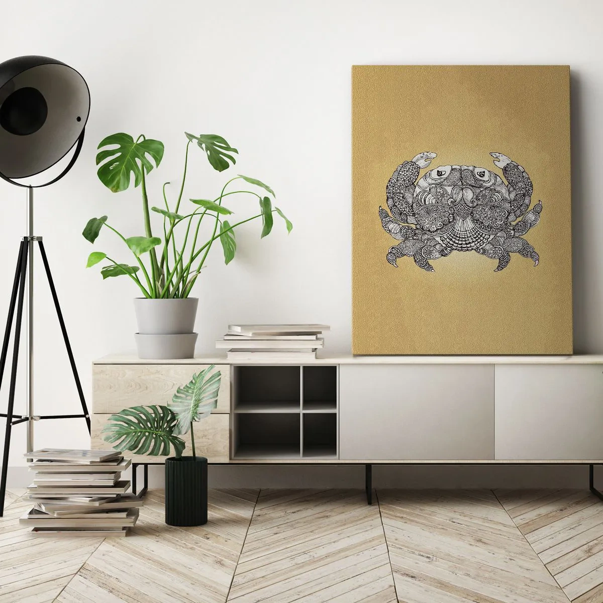 Cuadro sobre lienzo - Impresión de Imagen - Cuentos del Sr. Cangrejo - 45x80 cm