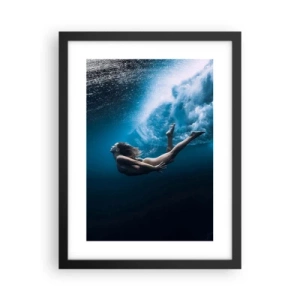Póster en marco negro - Una sirena contemporánea - 30x40 cm