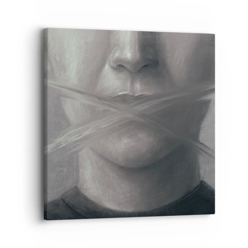 Cuadro sobre lienzo - Impresión de Imagen - Ni una palabra - 30x30 cm