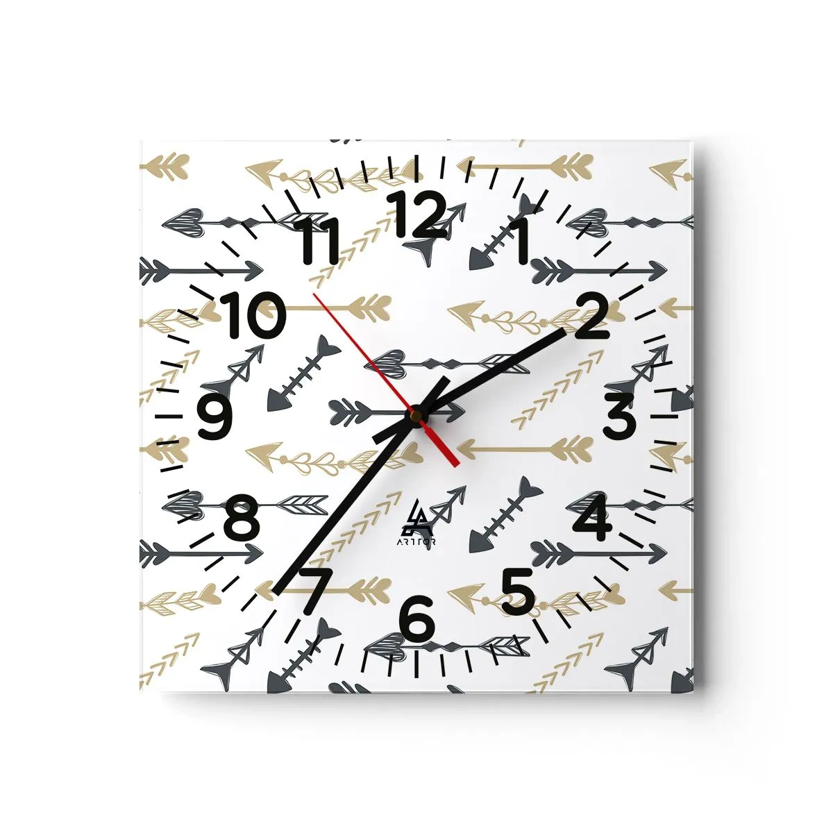 Reloj de pared - Reloj de vidrio - El sueño de un arquero - 30x30 cm