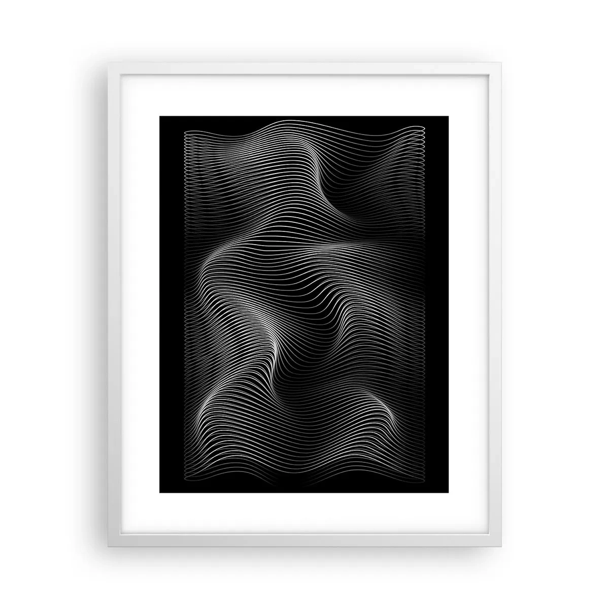 Póster en marco blanco - La danza de la luz en el espacio - 40x50 cm