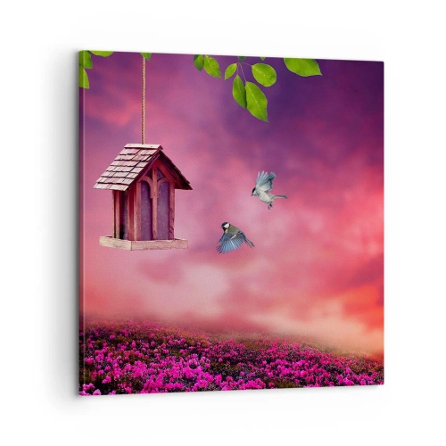 Cuadro sobre lienzo - Impresión de Imagen - Invitación a una cena - 60x60 cm