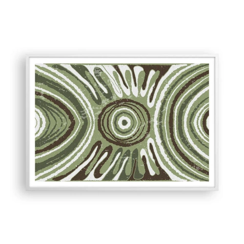 Póster en marco blanco - Explosión de emociones - 100x70 cm