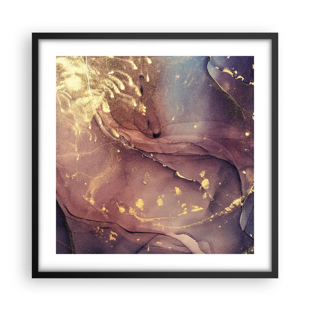 Póster en marco negro - Materia y espíritu - 50x50 cm