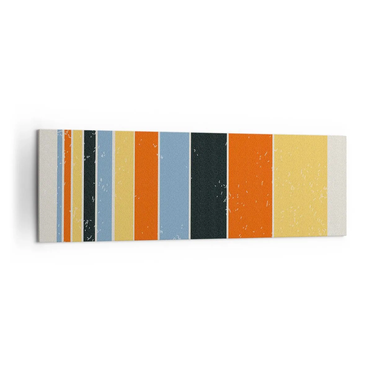 Cuadro sobre lienzo - Impresión de Imagen - Rectángulos coloridos en un arreglo moderno. - 160x50cm - Barras multicolor - Decoración de pared moderna para salón y dormitorio ARTTOR