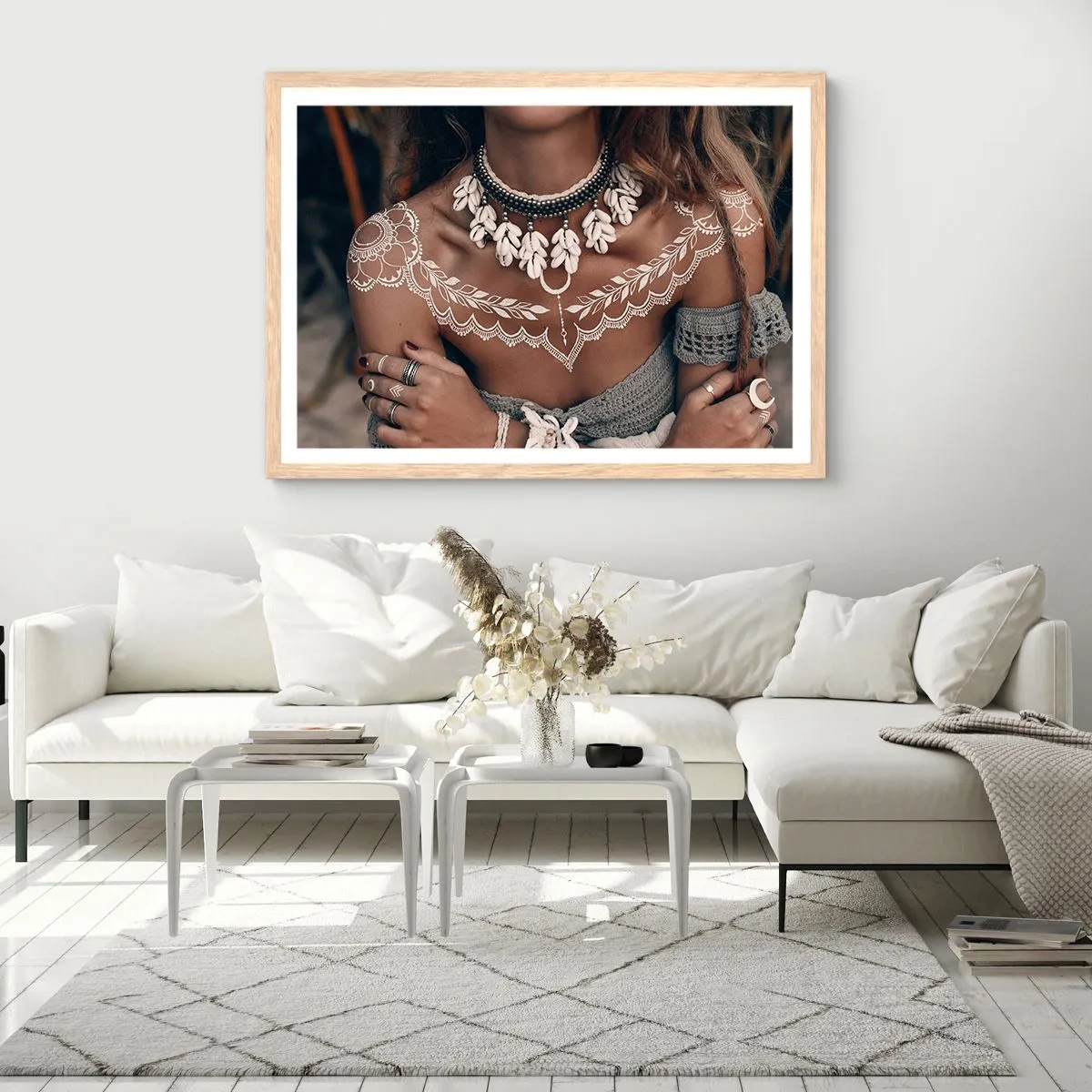 Póster en marco roble claro - Talismanes, rituales de feminidad - 91x61 cm